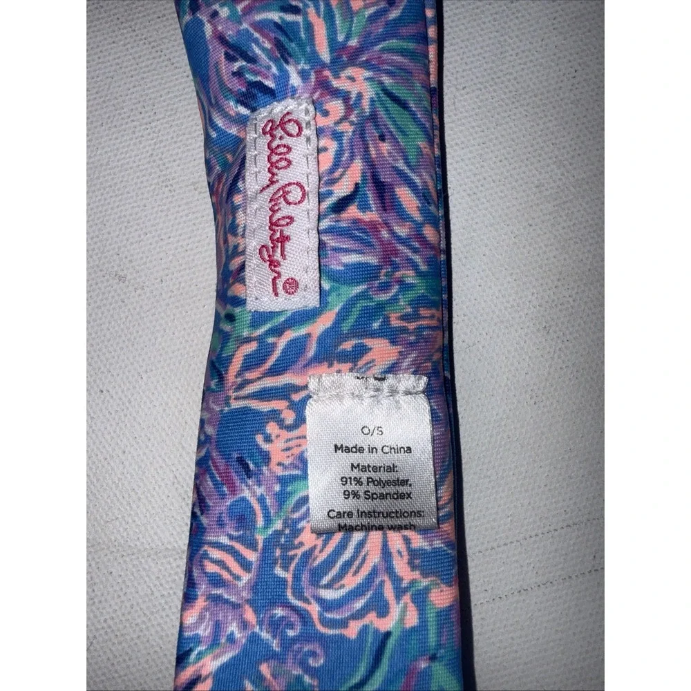 Lilly Pulitzer Twist Wrap Headband Chick Magnet Blue Floral Print Hair Accessory